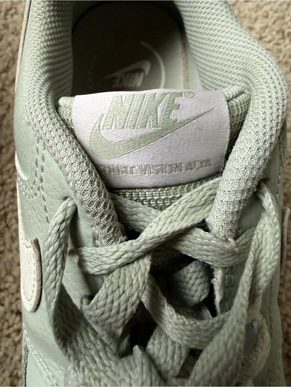 Nike Kids Mint-Teal Low-Top Sneakers with White Swoosh